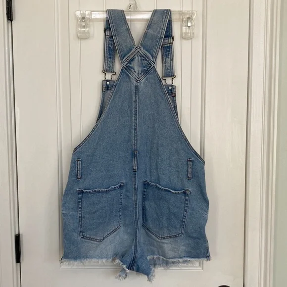 Wild fable short jean overalls/Romper With One of a Kind Design!! - Picture 7 of 7